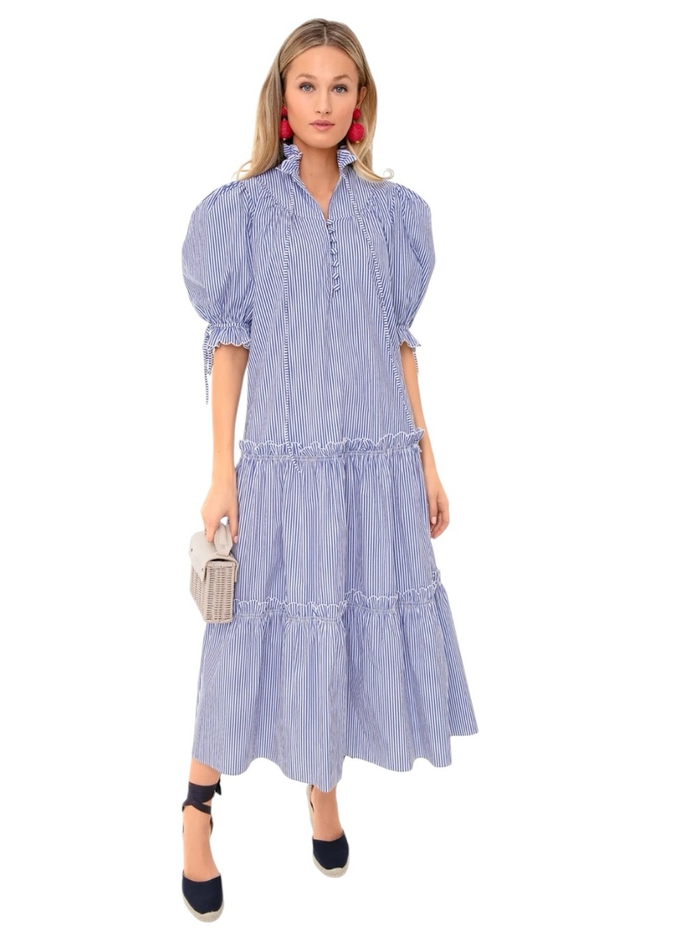 Hunter Bell x Tuckernuck Holloway dress. Blue Stripe. S. EUC